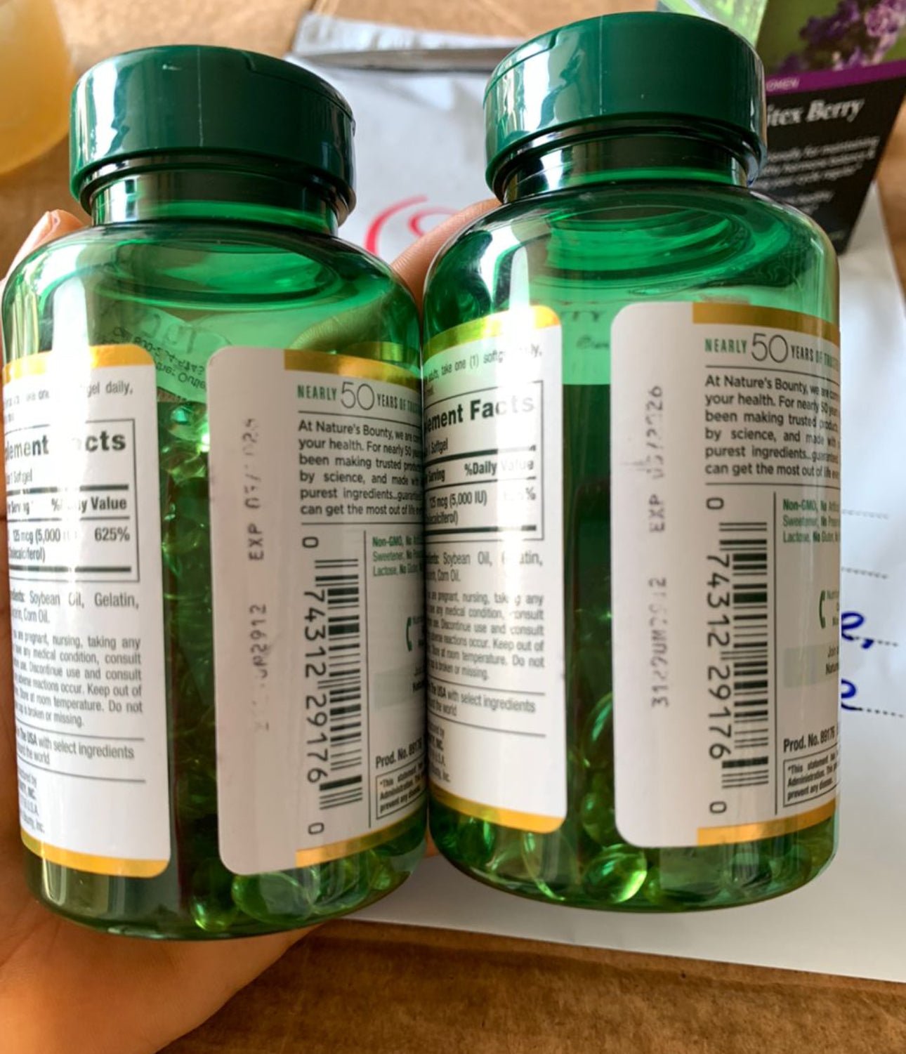 Nature's Bounty Vitamin D3 125 mcg (5000iu) | Immune Support | 240 Rapid Release Softgels Exp SMUDGED 05/2026 (See last picture) - Ome's Beauty Mart
