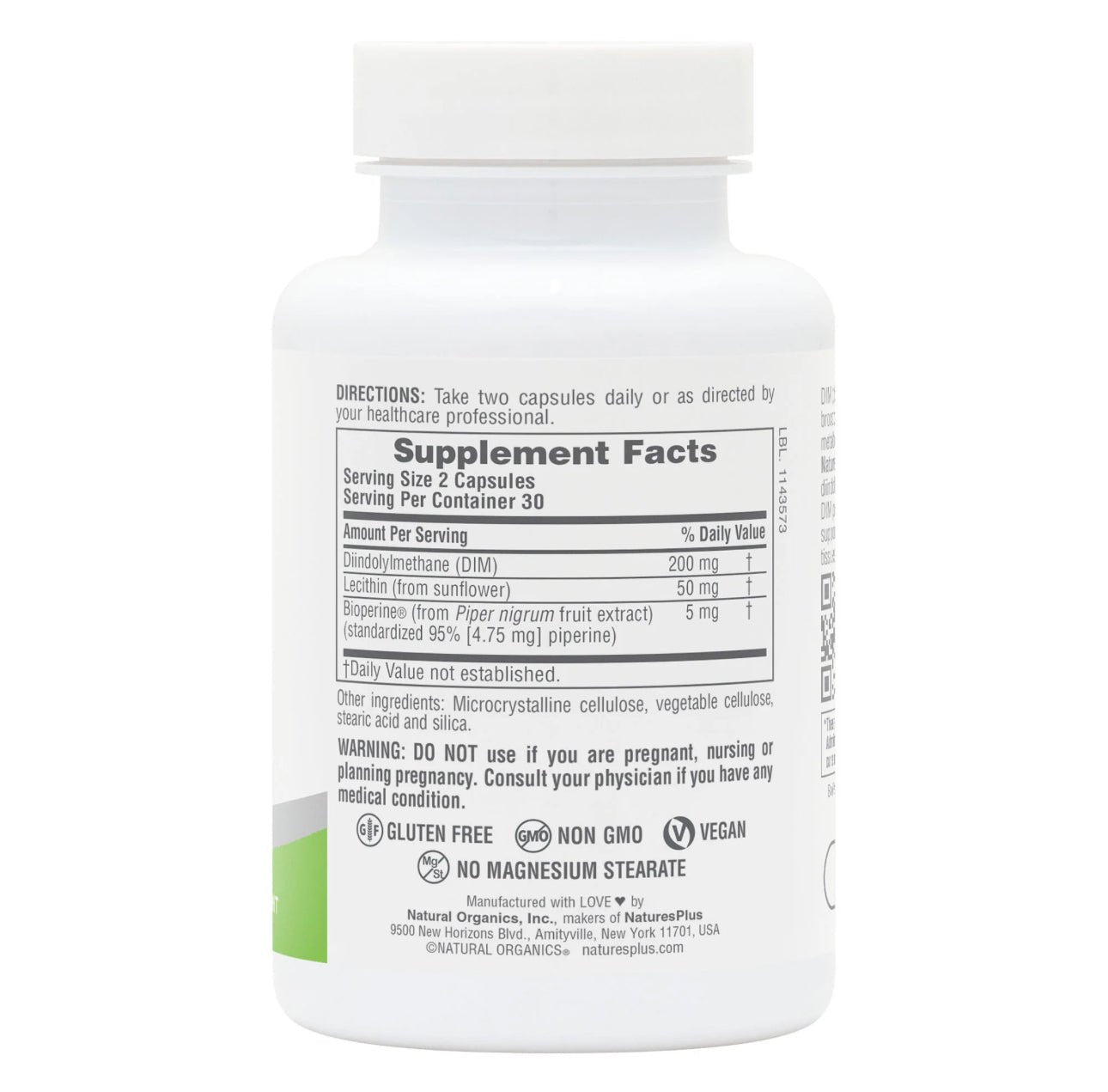 NaturesPlus PRO DIM (Diindolylmethane) 200 | Contains Lecithin and Bioperine | 60 Capsules Exp 10/2027 - Ome's Beauty Mart