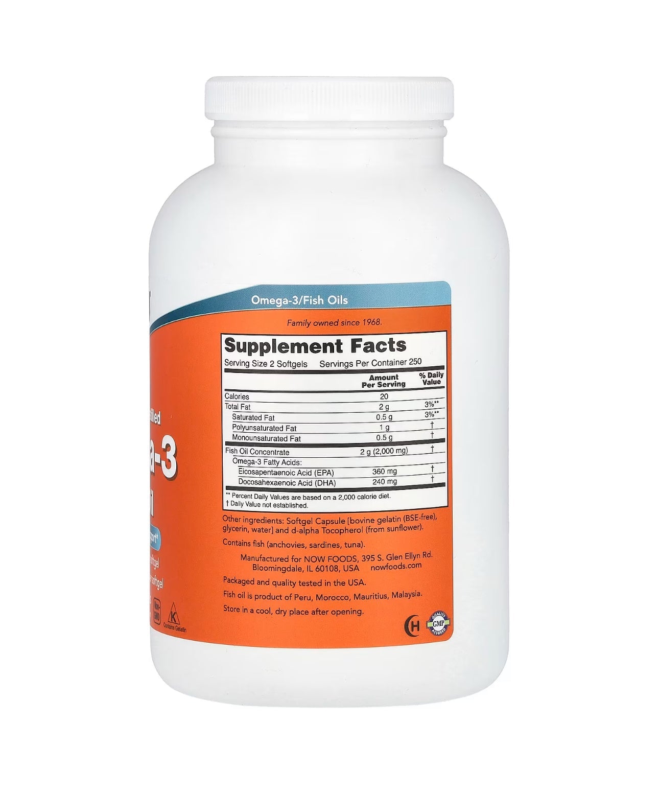 NOW Fish Oil Omega - 3 180 EPA / 120 DHA | 1000 mg per Softgel | Almost 17 Months Supply (Great for Couples to Split) | 500 Softgels Exp 01/2027 - Ome's Beauty Mart