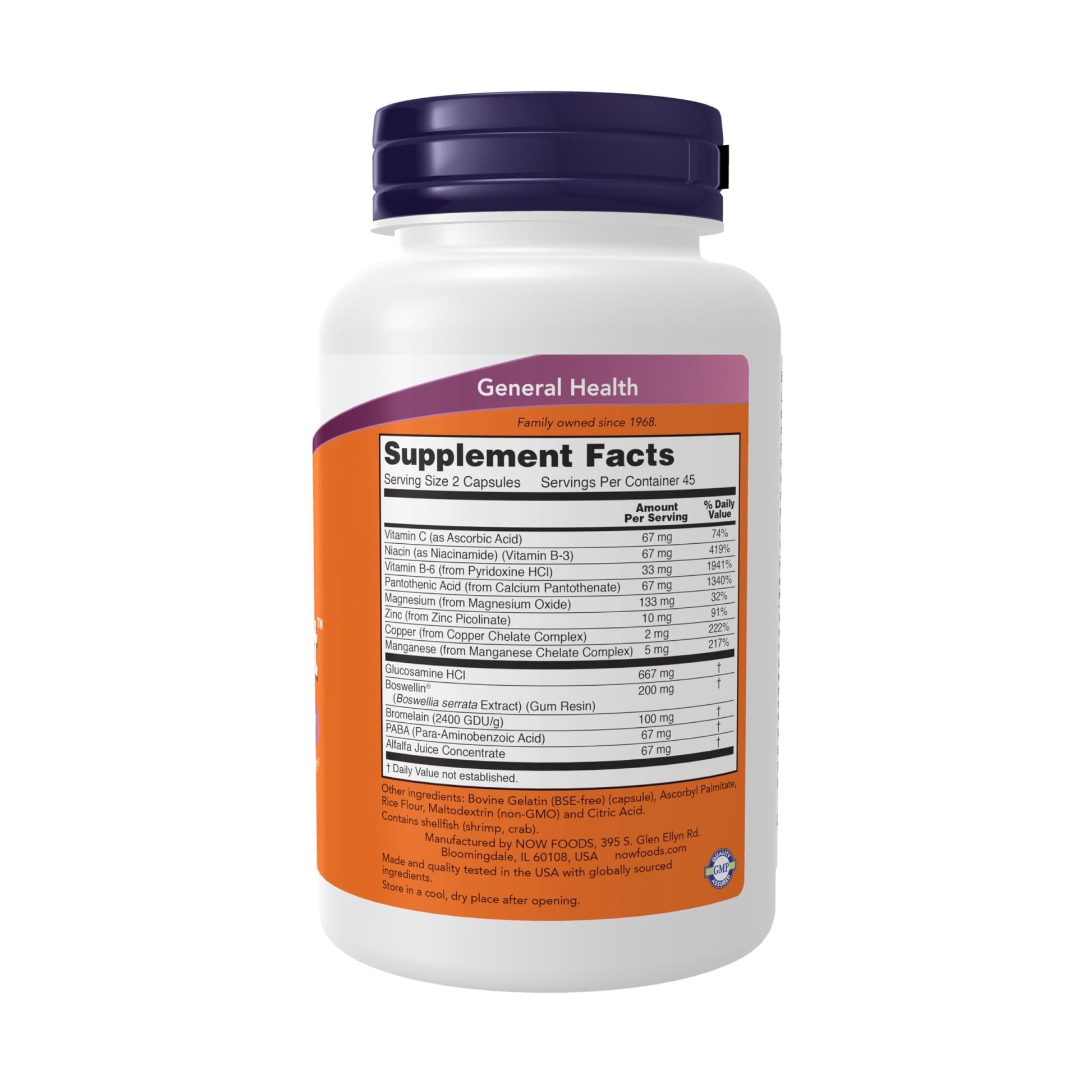 NOW Joint Support™ with Glucosamine, Boswellin® and Sea Cucumber, 90 Capsules | Supports Healthy Joint | Exp 03/2028 - Ome's Beauty Mart