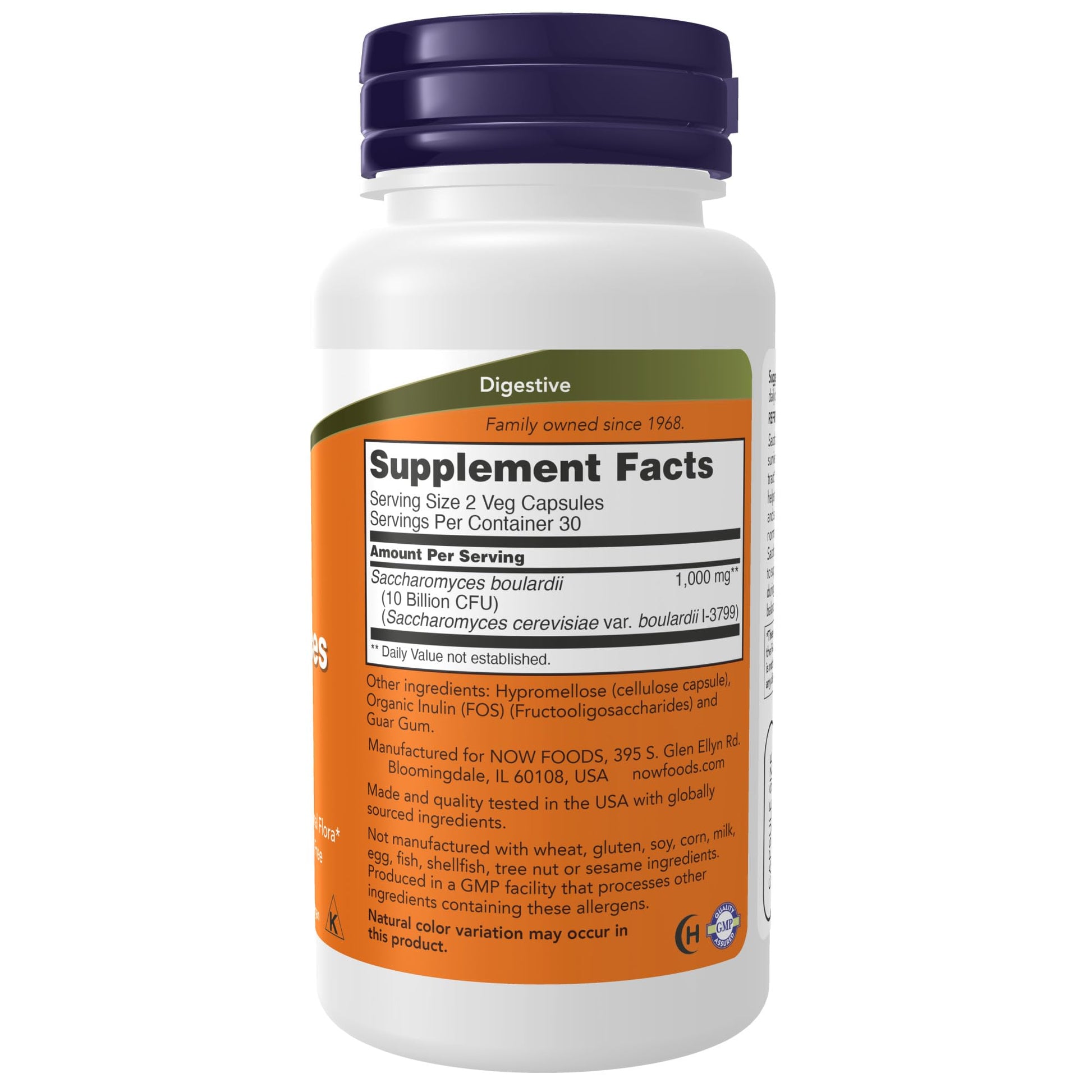 Now Saccharomyces Boulardii | Probiotic - 5 Billion CFU | 60 Veg Capsules Exp 12/2025 - Ome's Beauty Mart