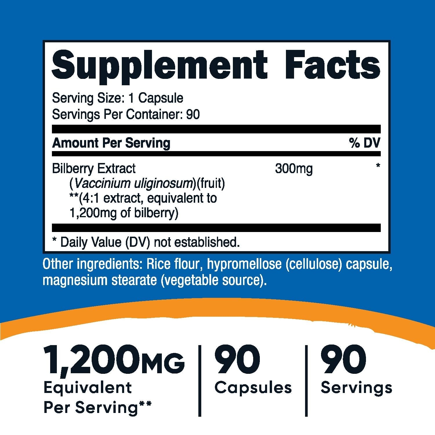 Nutricost Bilberry 1200mg | Supports Eye Health | 90 Capsules Exp 05/2027 - Ome's Beauty Mart