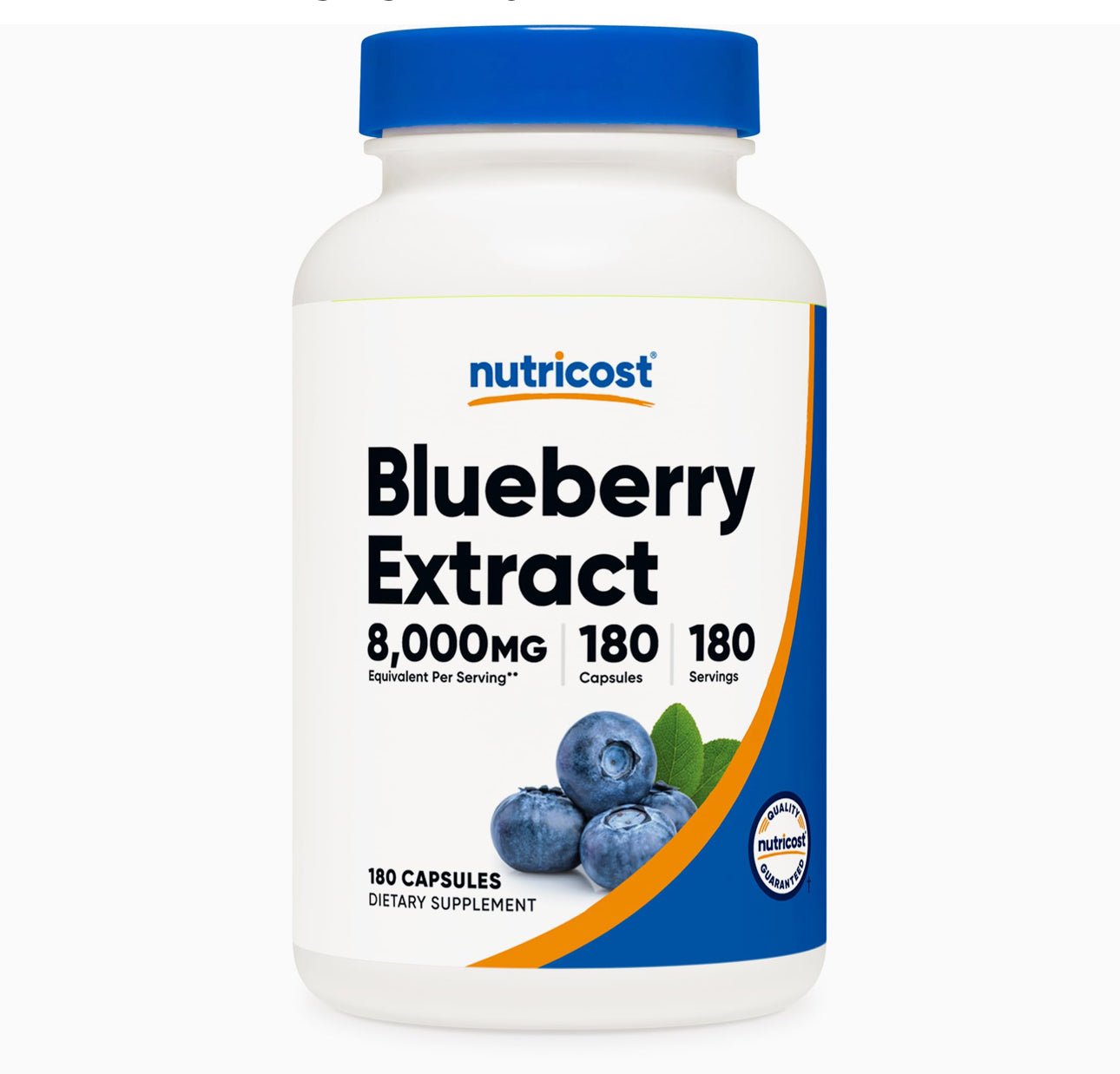 Nutricost Blueberry Extract 8000mg Extra Strength | 160mg 50:1 Extract | 180 Capsules Exp 05/2027 - Ome's Beauty Mart