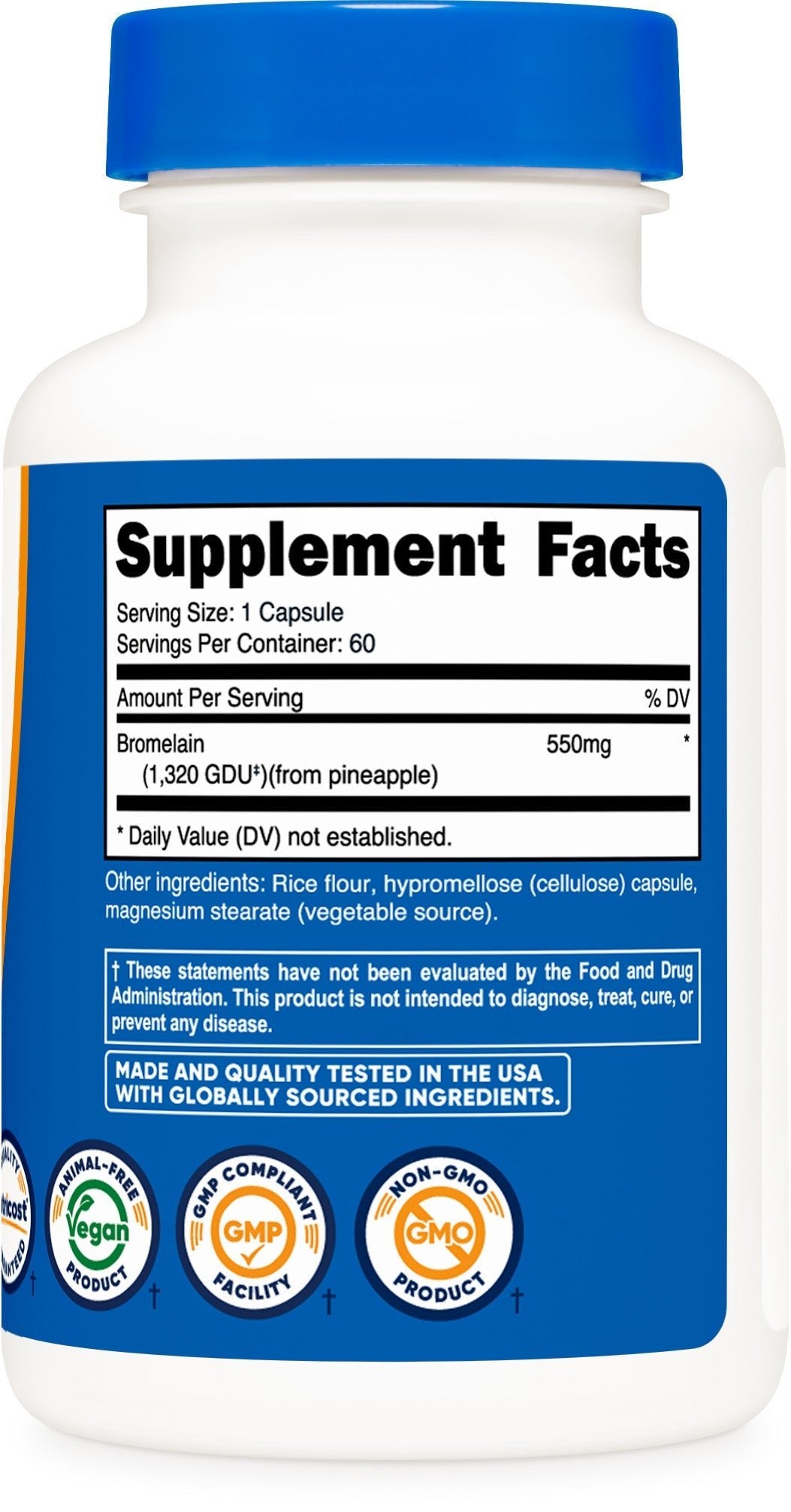 Nutricost Bromelain 550mg | Helps Support Healthy Digestion and Joint Comfort | 60 Capsules Exp 12/2026 - Ome's Beauty Mart