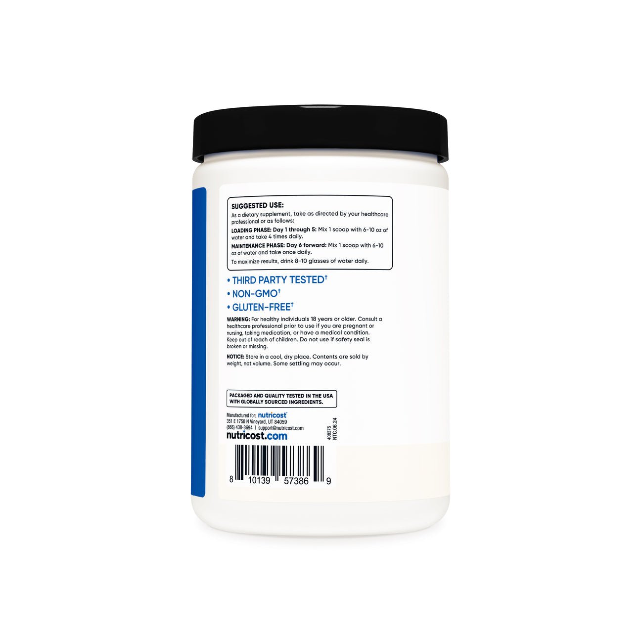 Nutricost Creatine Monohydrate Micronized Powder 5g | 5000mg Per Serving | 91 Servings | For Endurance, Muscle Mass Building & Energy Production | Unflavored 16oz/454g Exp 06/2027 - Ome's Beauty Mart