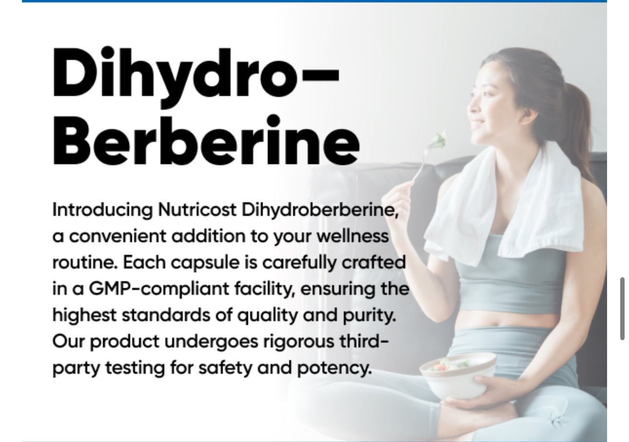 Nutricost Dihydro - Berberine 100mg 60 Capsules Exp 08/2027 - Ome's Beauty Mart