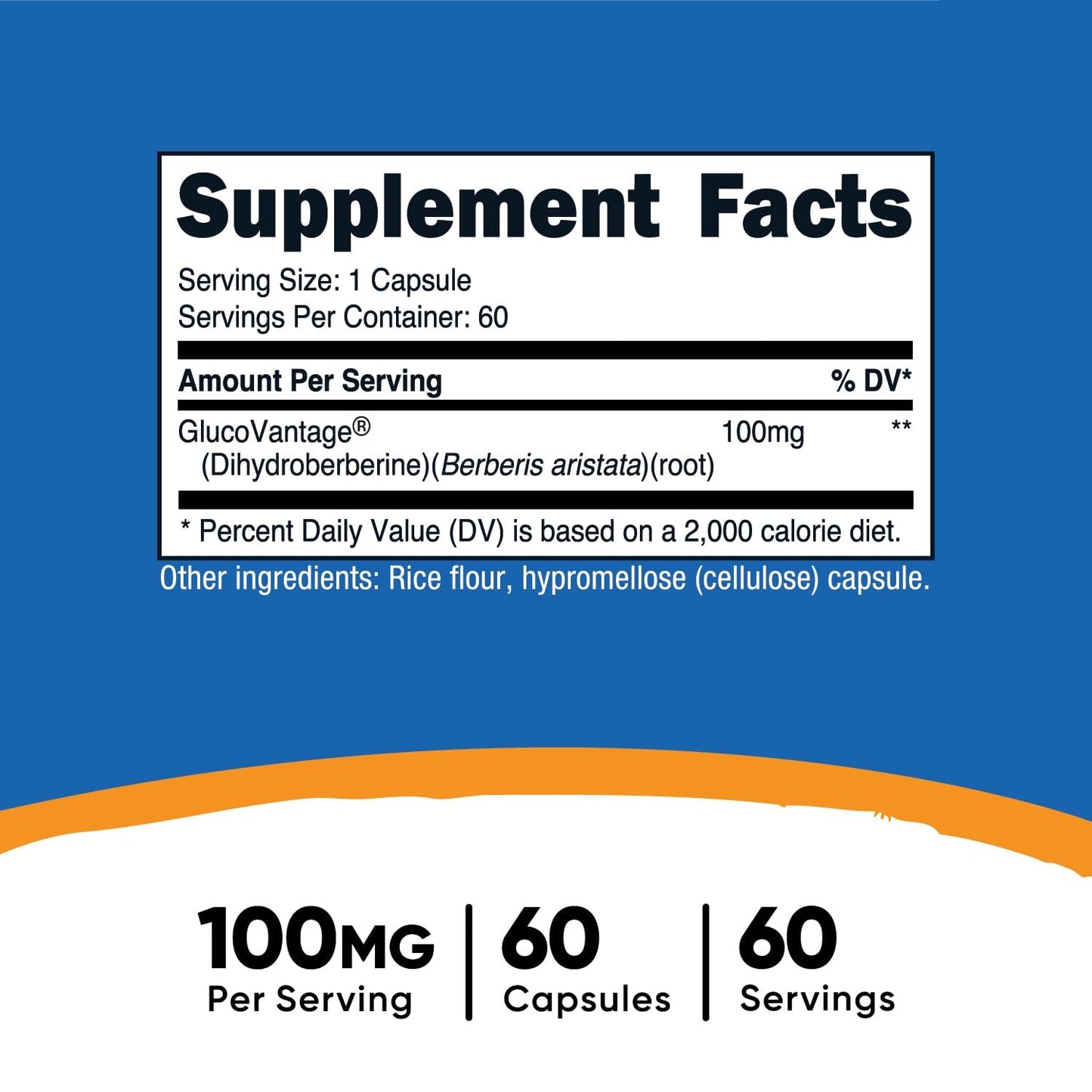 Nutricost Dihydro - Berberine 100mg 60 Capsules Exp 08/2027 - Ome's Beauty Mart