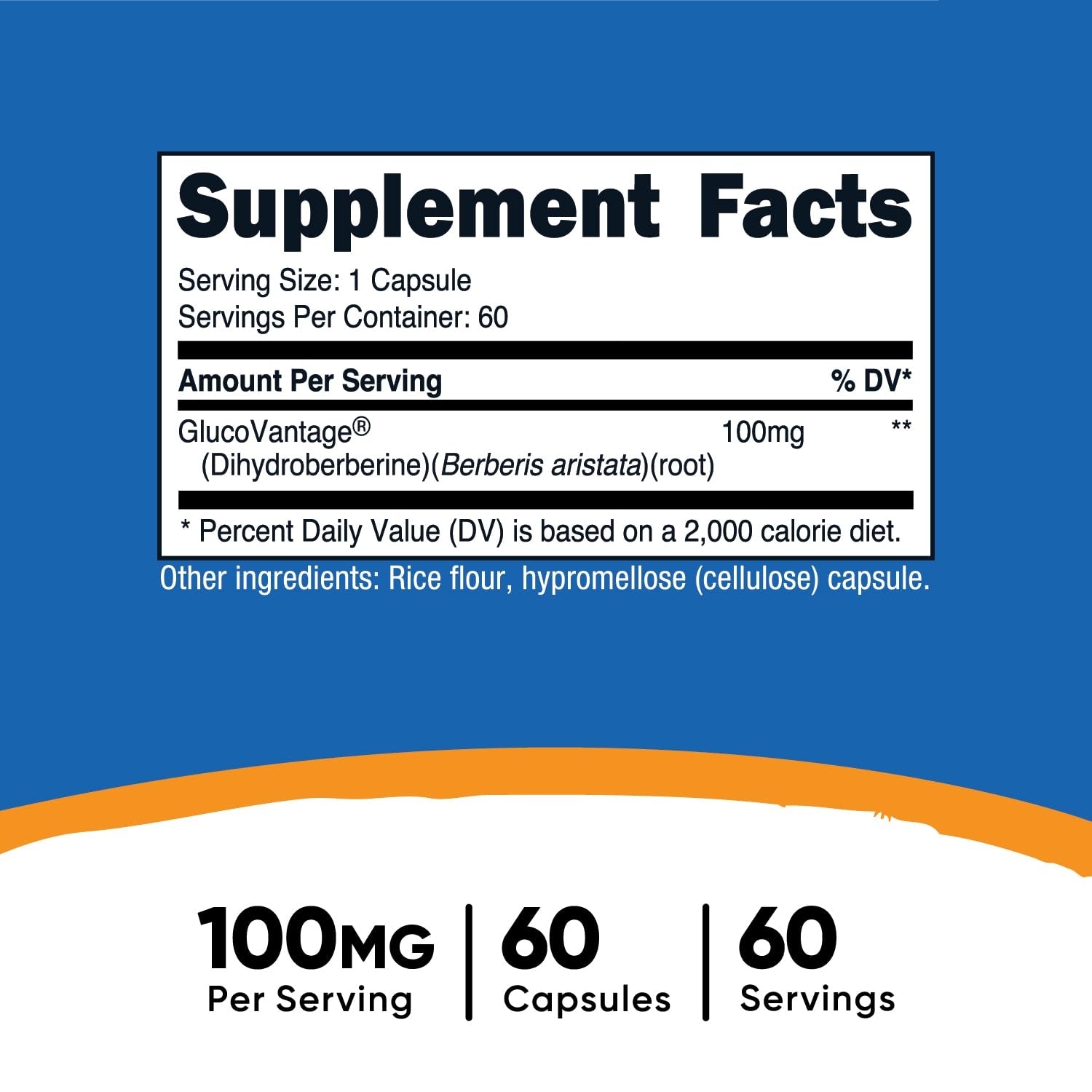 Nutricost Dihydro - Berberine 100mg 60 Capsules Exp 08/2027 - Ome's Beauty Mart