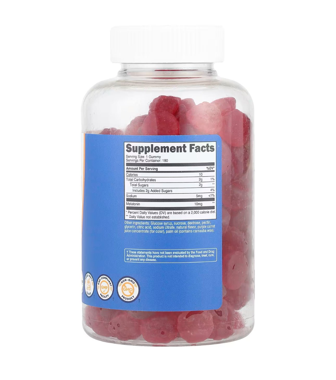 Nutricost Melatonin 10mg | 100% Drug - free Sleep Aid | 10mg per Gummy | 180 Gummies Exp 07/2027 - Ome's Beauty Mart