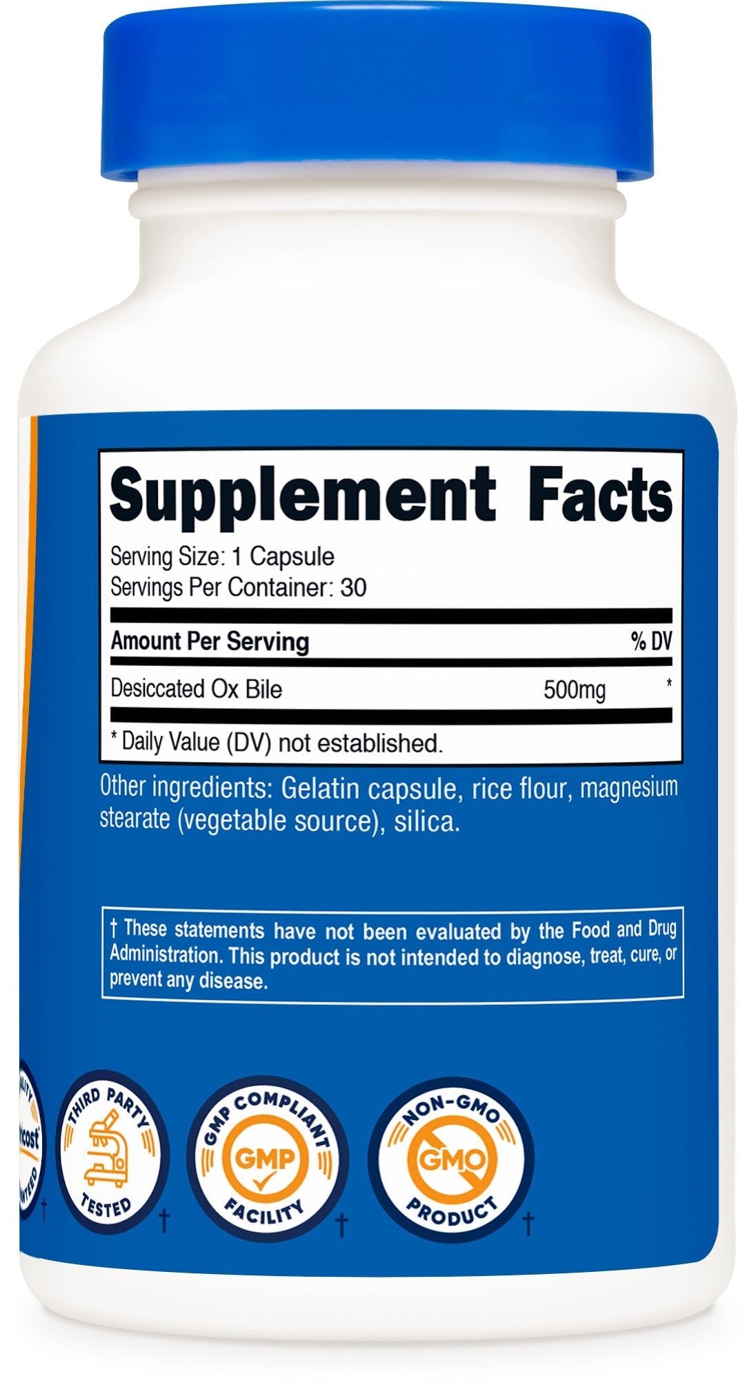 Nutricost Ox Bile Capsules 500mg | Aids Digestion after Gall Bladder Removal | 30 Capsules Exp 06/2027 - Ome's Beauty Mart