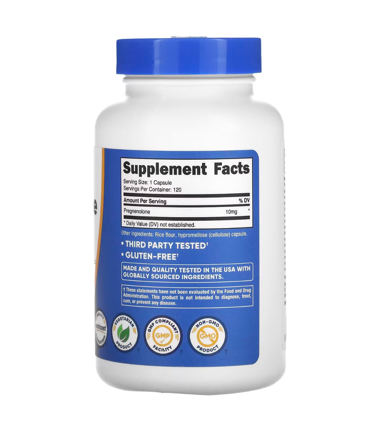 Nutricost Pregnenolone 10mg | Supports Hormone Health, Brain & Nervous System Health | 10 mg Per Capsule | 120 Capsules Exp UNCLEAR 03/2027 Batch - see last picture - Ome's Beauty Mart