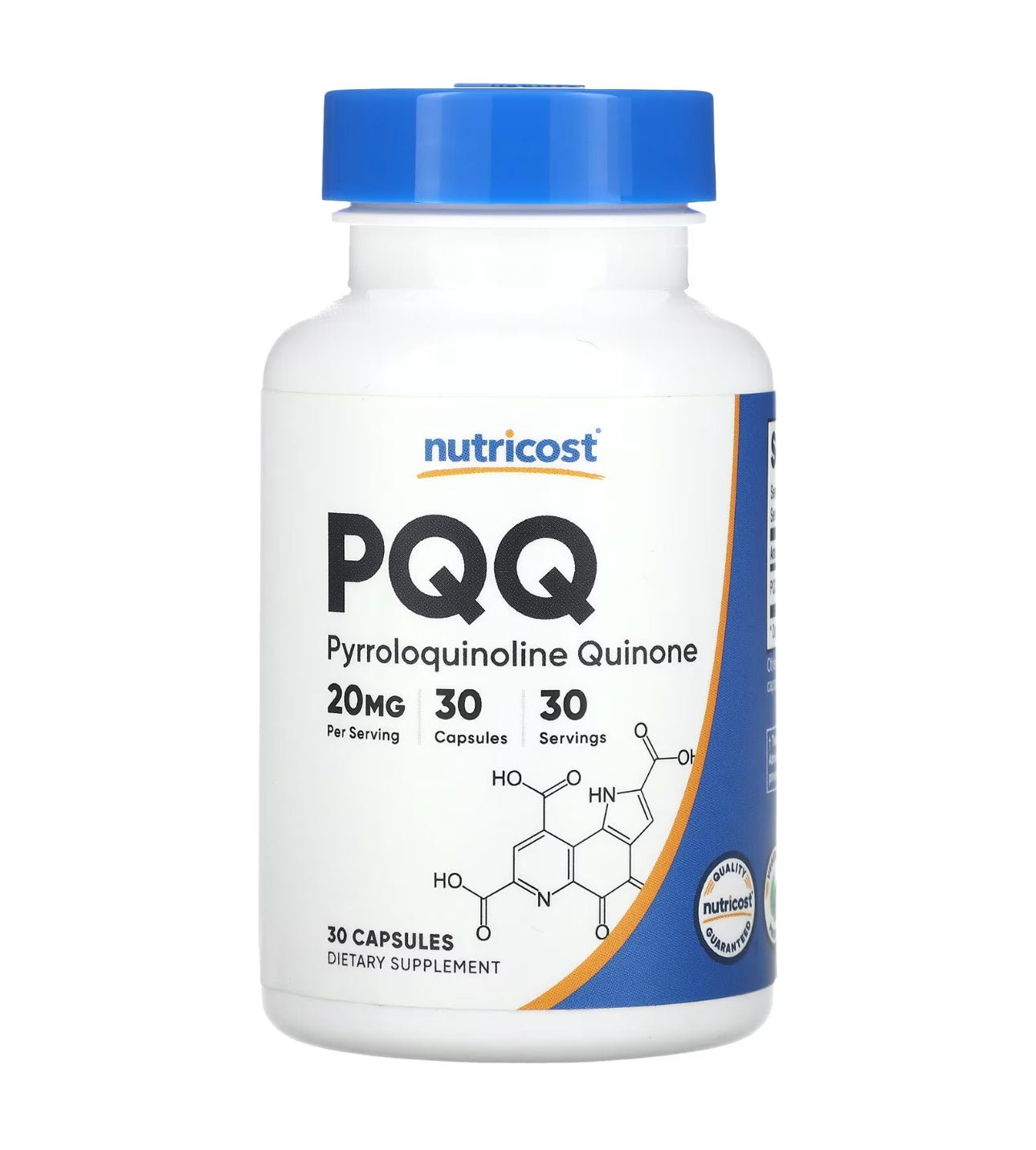 Nutricost PyrroloQuinoline Quinone PQQ 20mg - 30 Capsules Exp 04/2027 - Ome's Beauty Mart
