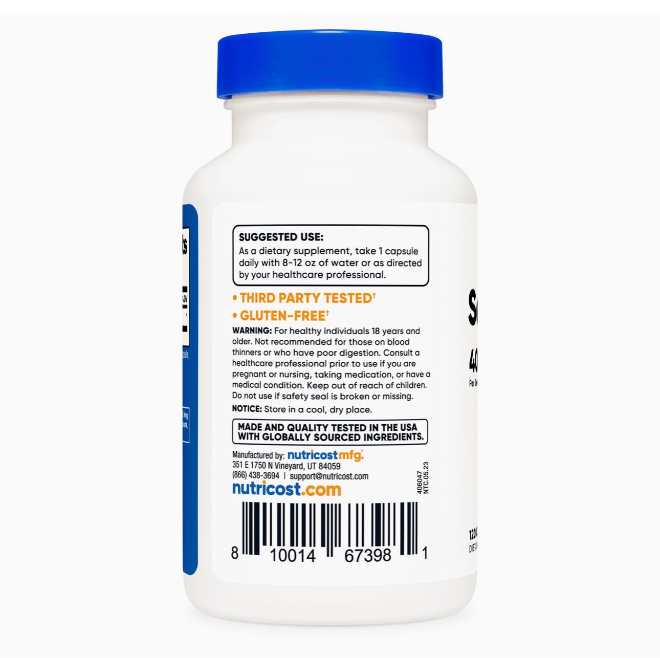 Nutricost Serrapeptase 40,000 SPU | 120 Servings | 120 Capsules Exp 03/2027 - Ome's Beauty Mart