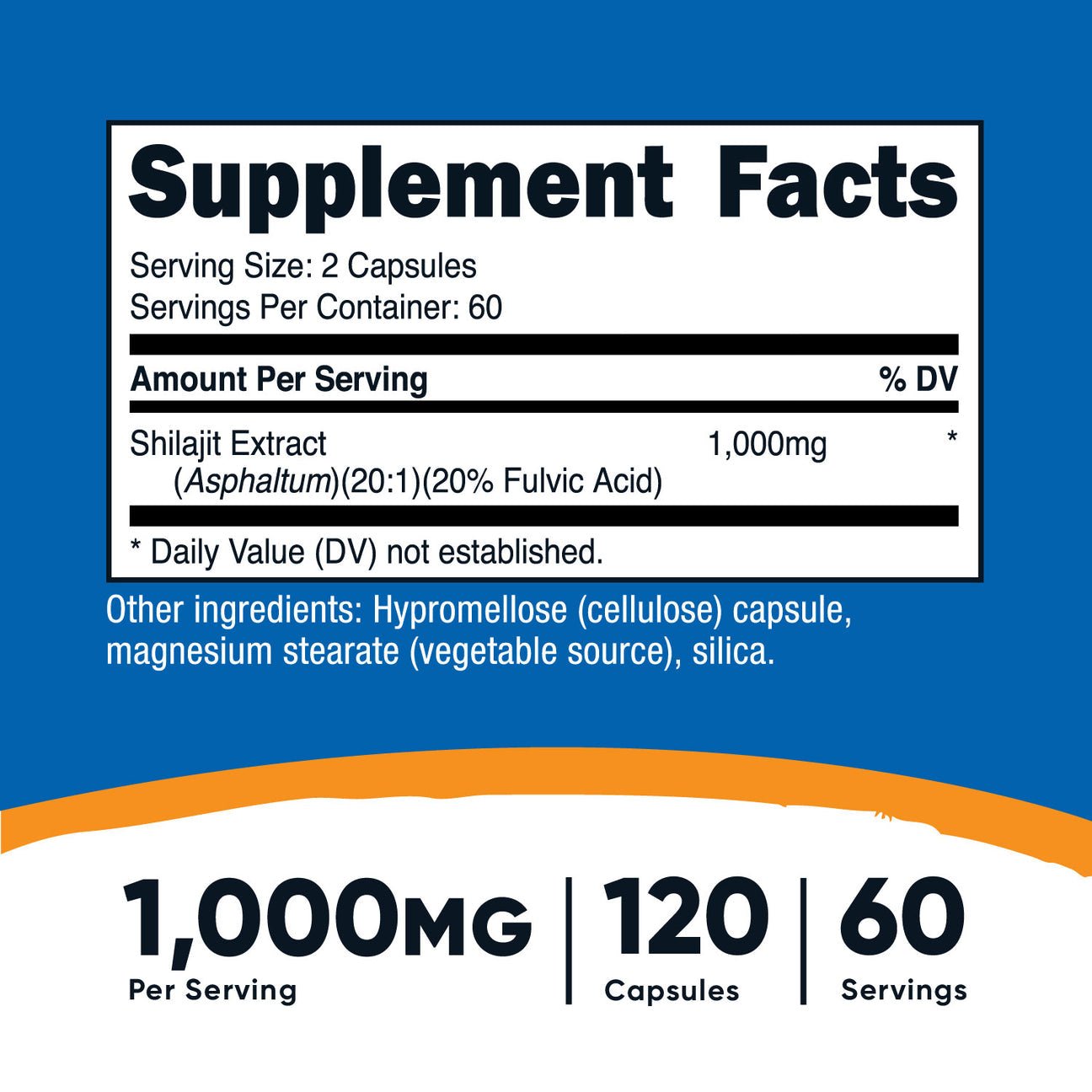 Nutricost Shilajit Capsules 1000mg | With Naturally Occurring Fulvic Acid | 120 Capsules Exp 07/2027 - Ome's Beauty Mart