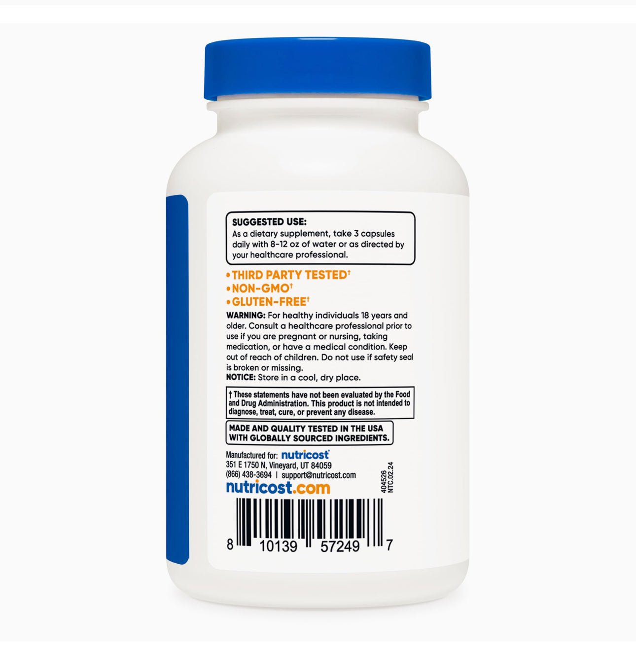 Nutricost Testosterone Complex - 90 Capsules Exp 05/2027 - Ome's Beauty Mart