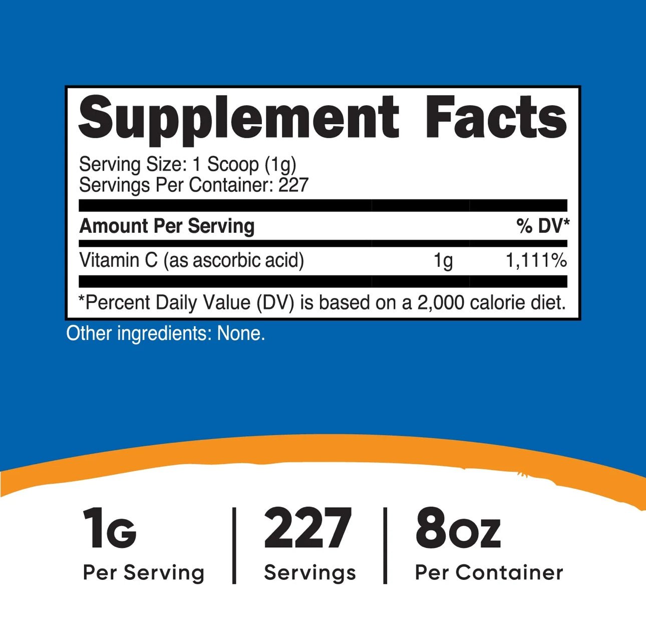 Nutricost Vitamin C 1000mg Powder (Ascorbic Acid) | 227 Servings | 227g/8.1oz Exp 12/2026 - Ome's Beauty Mart