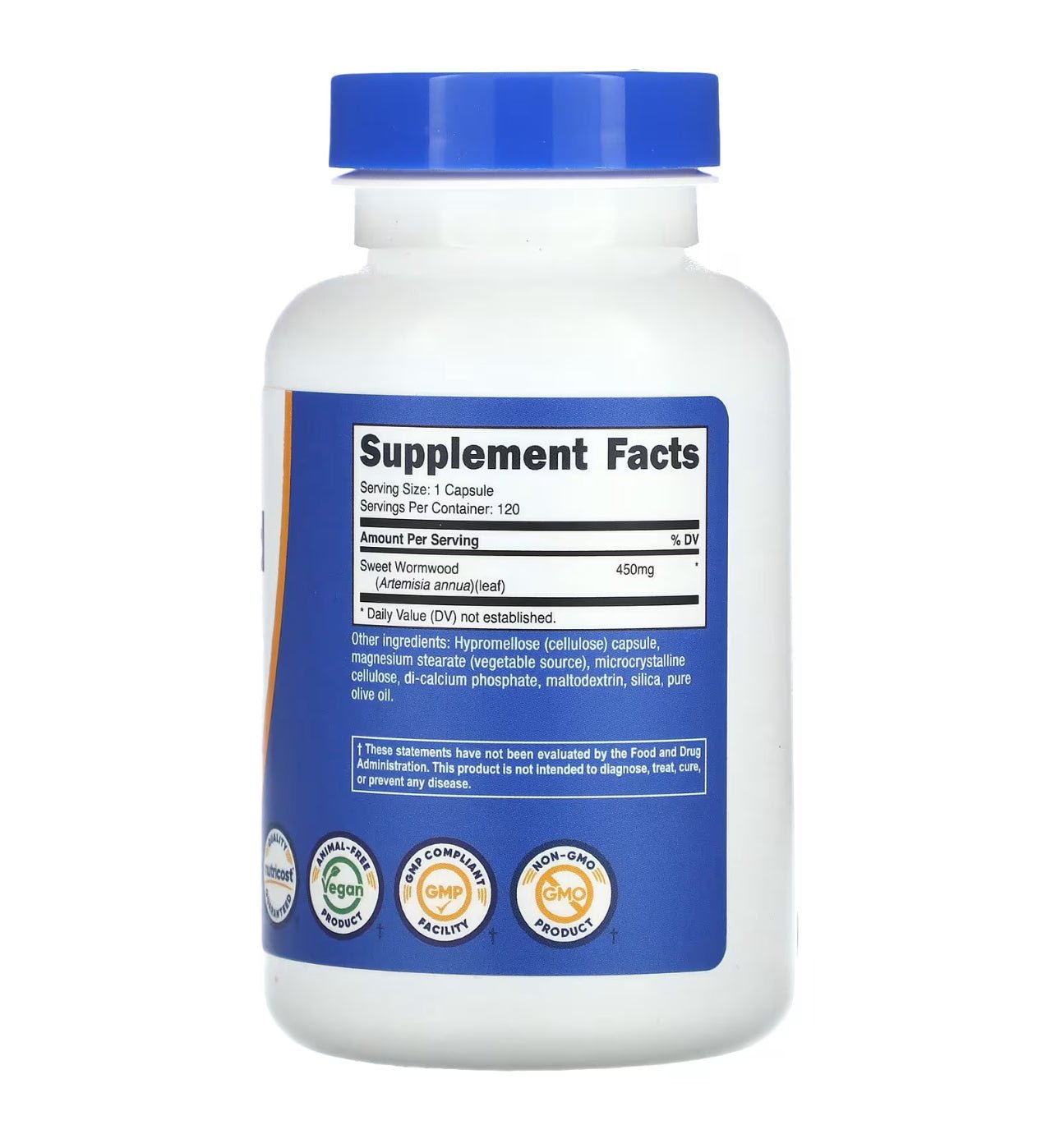 Nutricost Wormwood - Artemesia Annua 450mg | 120 Servings | Gut Cleanser | Digestive Support | 120 Capsules 04/2027 - Ome's Beauty Mart