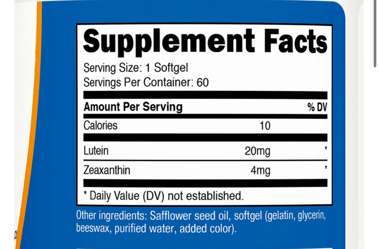 Nutricost Zeaxanthin 4mg with Lutein 20mg | Support Eye Health | Antioxidant | 60 Servings | 60 Capsules Exp 07/2027 - Ome's Beauty Mart