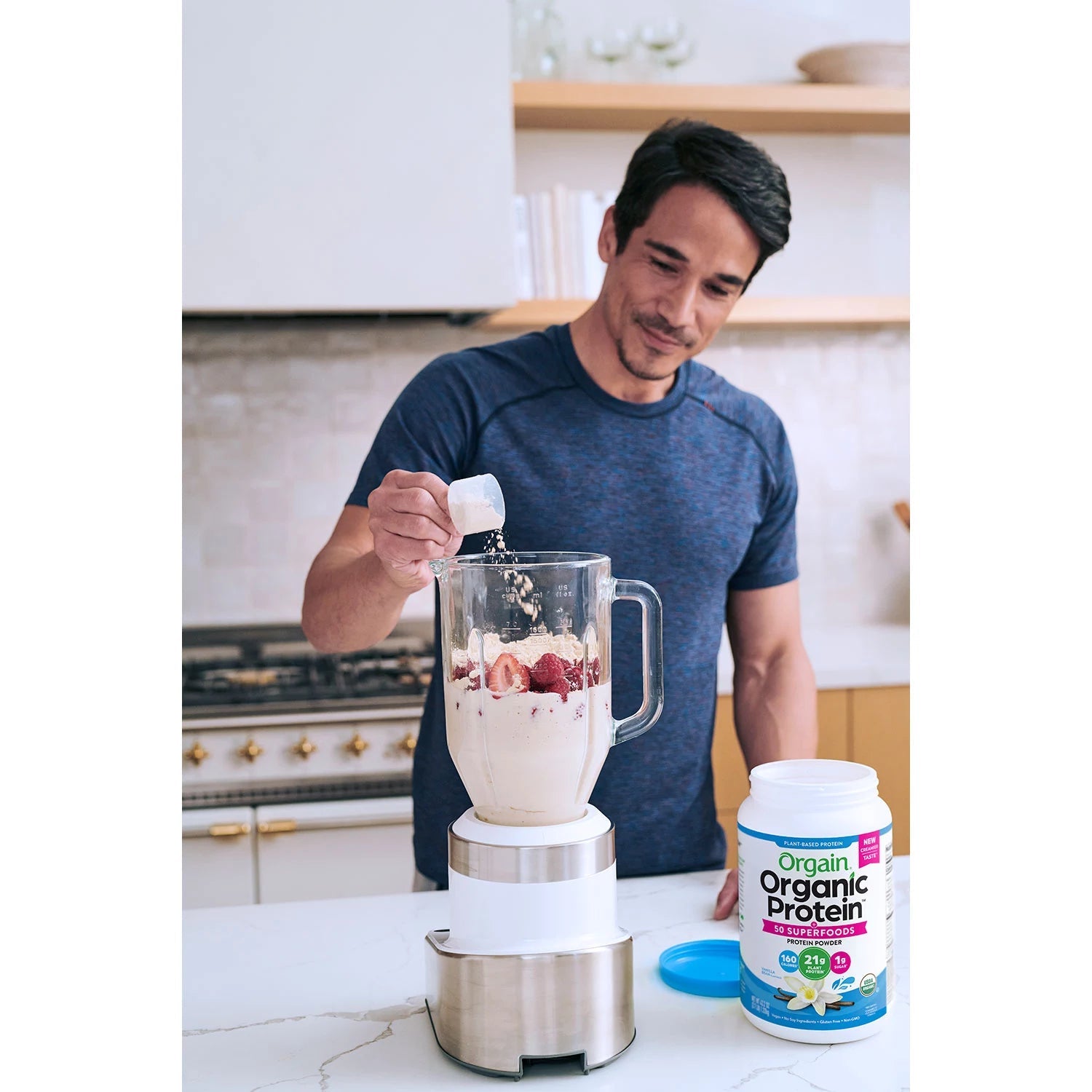 Orgain Organic Plant - Based Protein Powder with 50 Superfoods + Prebiotic | 21g Plant Protein | 24 Servings | Vanilla Bean Flavored , 2.7Lb (1.22kg) Exp 03/2026 - Ome's Beauty Mart