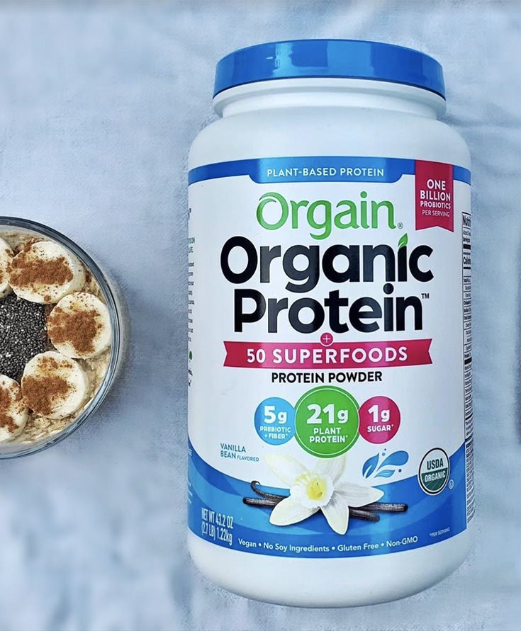 Orgain Organic Plant - Based Protein Powder with 50 Superfoods + Prebiotic | 21g Plant Protein | 24 Servings | Vanilla Bean Flavored , 2.7Lb (1.22kg) Exp 03/2026 - Ome's Beauty Mart