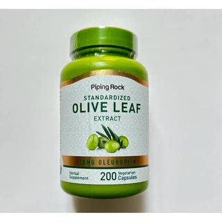 PipingRock Olive Leaf Extract 30mg Oleuropein 200 Vegetarian Capsules Exp 04/2026 - Ome's Beauty Mart