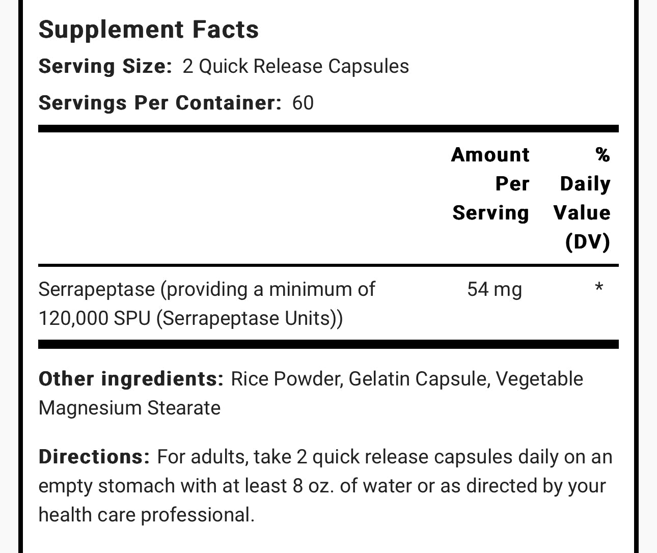 PipingRock Serrapeptase 120,000 SPU | Proteolytic Enzyme | 120 Quick Release Capsules Exp 02/2027 - Ome's Beauty Mart
