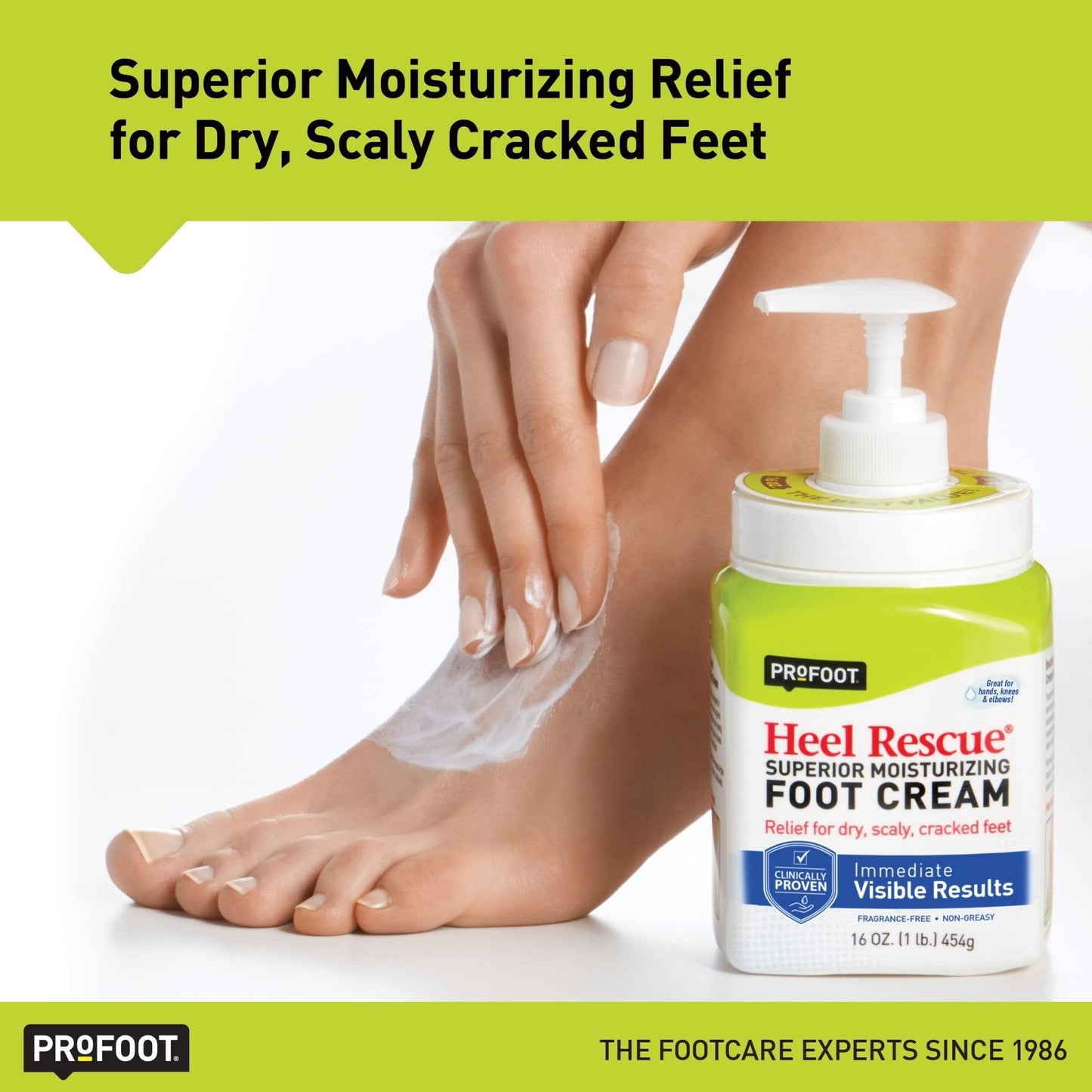 ProFoot Care Heel Rescue Foot Cream | For Cracked, Calloused, Scaly Or Dry Feet | 16 Oz-454g - Ome's Beauty Mart