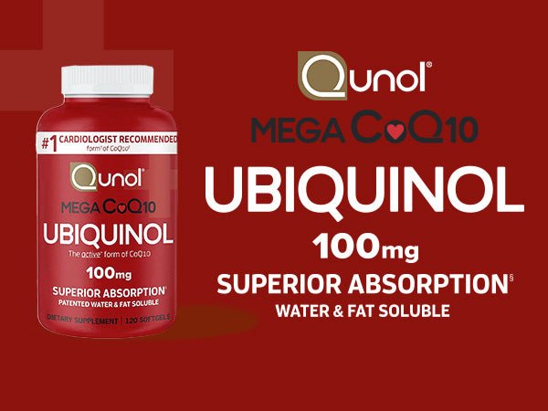 Qunol Mega Ubiquinol 100mg | Superior Absorption | CoQ10 | 120 Softgels Exp 11/2027 - Ome's Beauty Mart