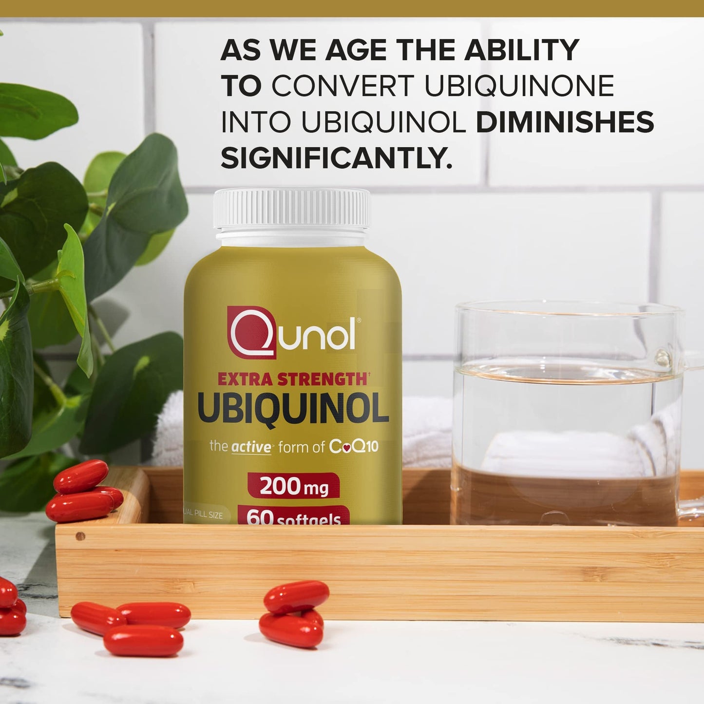 Qunol Ubiquinol 200mg | Active Form of CoQ10 | Antioxidant | Supports Heart and Vascular Health | 60ct Softgels Exp - Ome's Beauty Mart