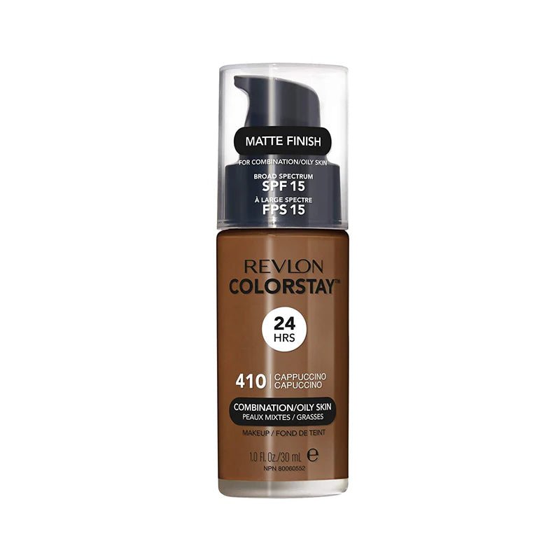 REVLON COLORSTAY FOUNDATION FOR COMBINATION/OILY SKIN, 410 CAPPUCCINO - Ome's Beauty Mart