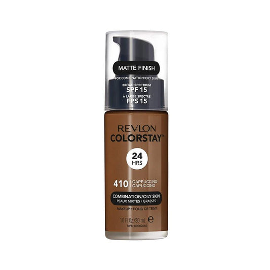 REVLON COLORSTAY FOUNDATION FOR COMBINATION/OILY SKIN, 410 CAPPUCCINO - Ome's Beauty Mart