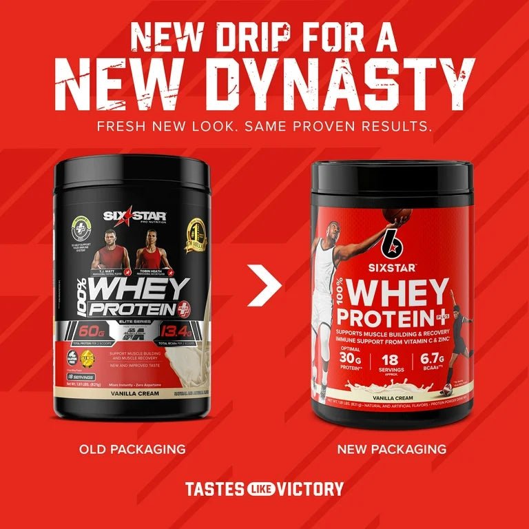 Six Star 100% Whey Protein Powder Plus | Protein 30g, BCAAs 6.7g | Vanilla 1.81lbs/821g Exp 04/2027 - Ome's Beauty Mart