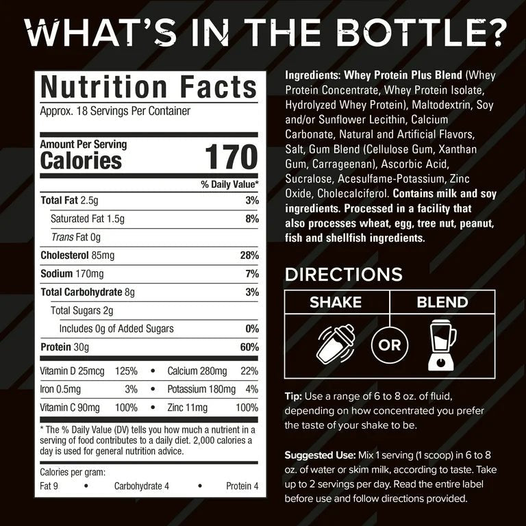 Six Star 100% Whey Protein Powder Plus | Protein 30g, BCAAs 6.7g | Vanilla 1.81lbs/821g Exp 04/2027 - Ome's Beauty Mart