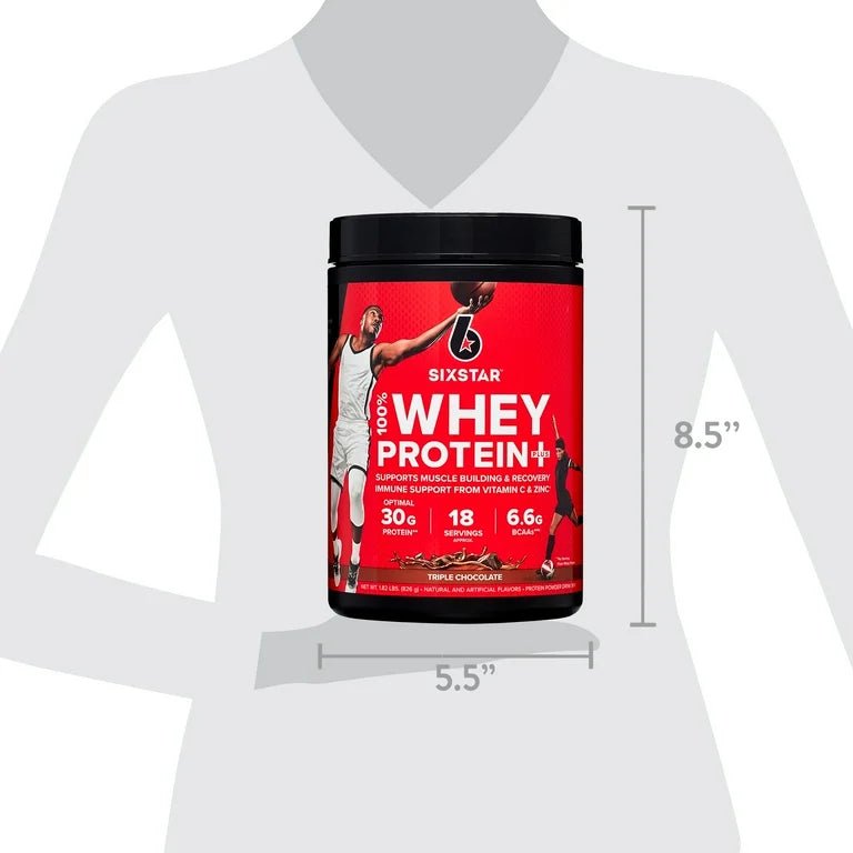 Six Star Pro 100% Whey Protein Powder Plus 30g Protein, Triple Chocolate 1.81lbs/826g Exp 04/2027 - Ome's Beauty Mart