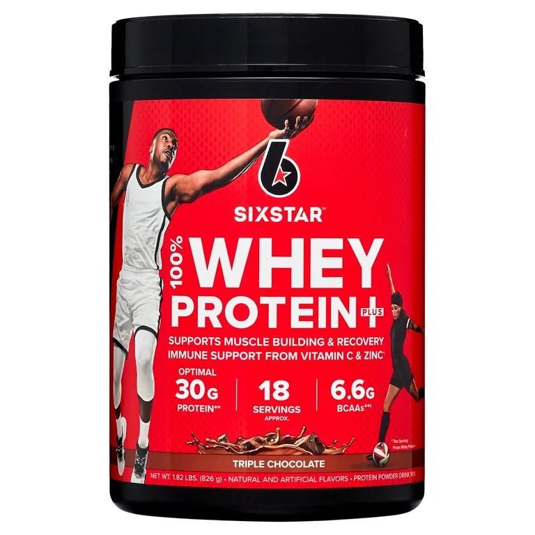 Six Star Pro 100% Whey Protein Powder Plus 30g Protein, Triple Chocolate 1.81lbs/826g Exp 04/2027 - Ome's Beauty Mart
