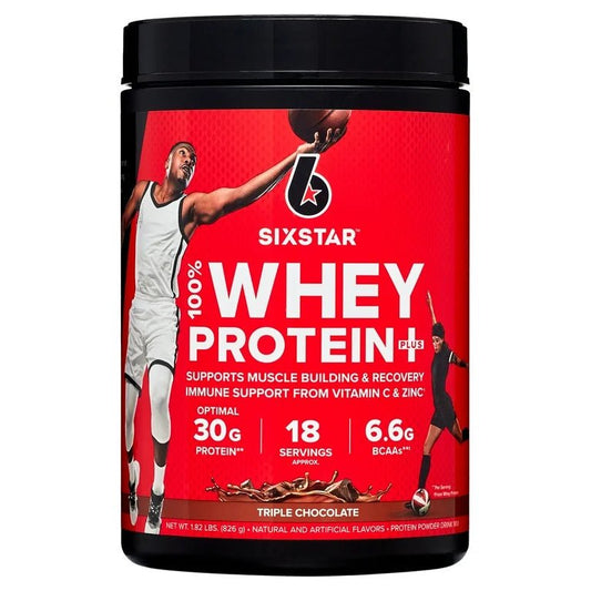Six Star Pro 100% Whey Protein Powder Plus 30g Protein, Triple Chocolate 1.81lbs/826g Exp 04/2027 - Ome's Beauty Mart
