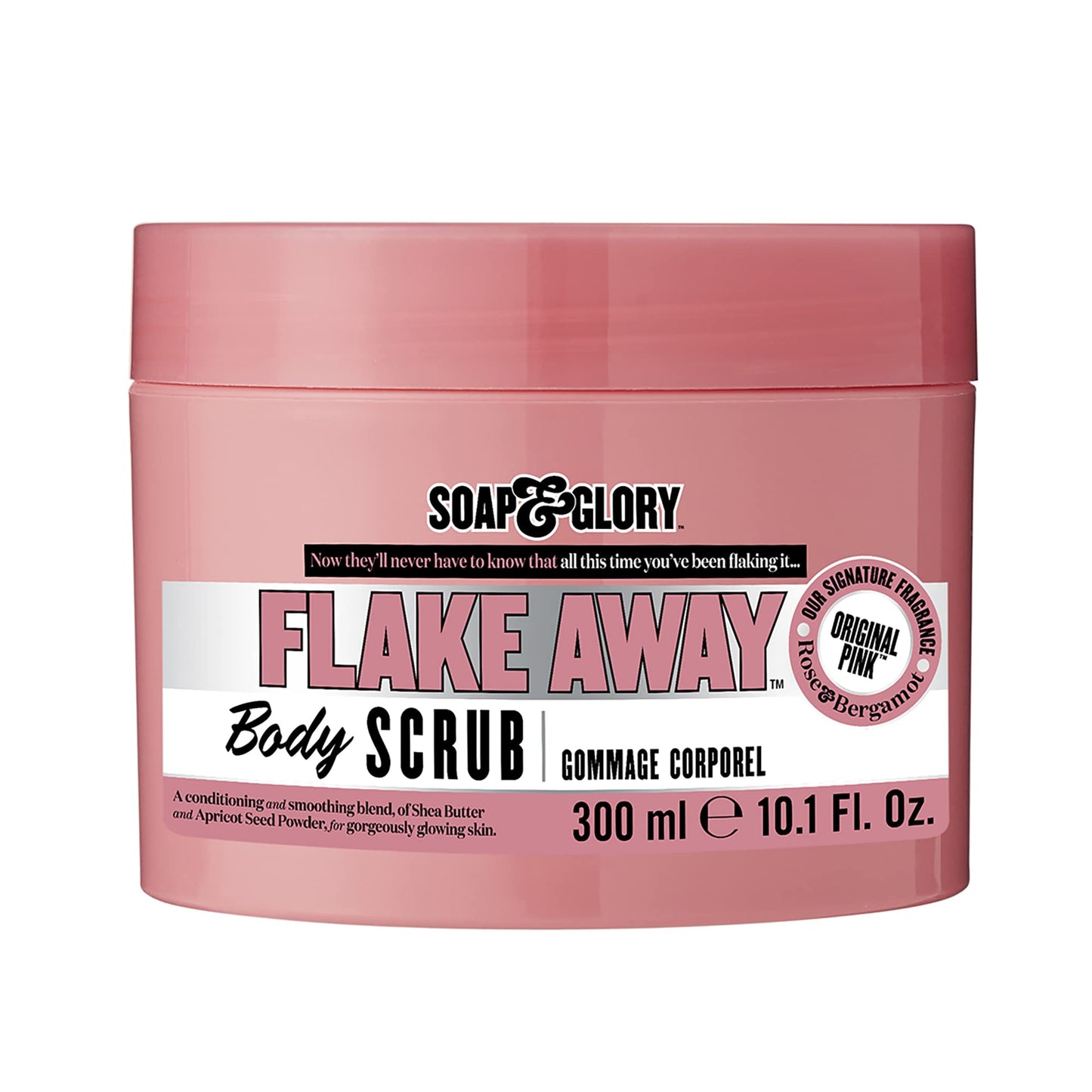 Soap & Glory Flake Away Exfoliating Body Scrub - Original Pink - 10.1oz/300g - Ome's Beauty Mart