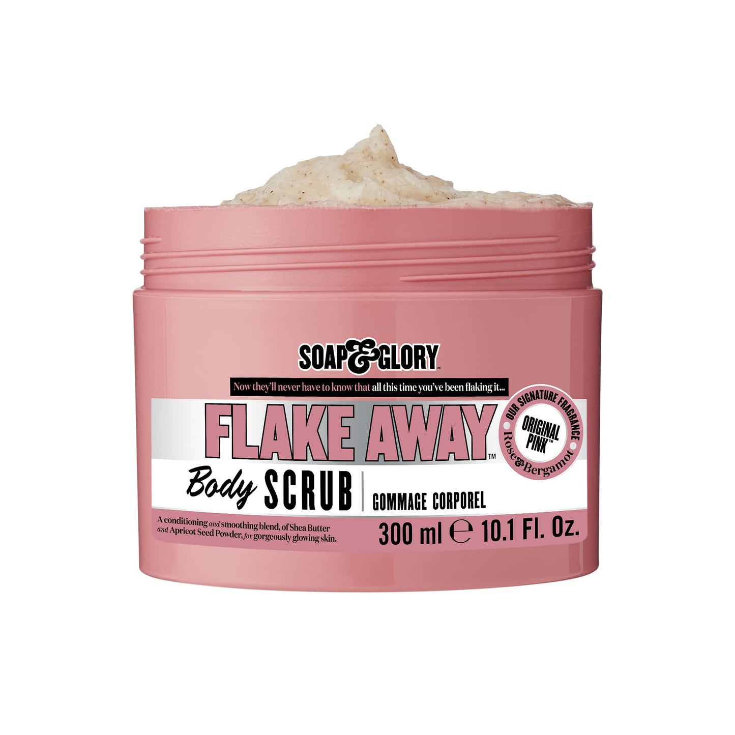 Soap & Glory Flake Away Exfoliating Body Scrub - Original Pink - 10.1oz/300g - Ome's Beauty Mart