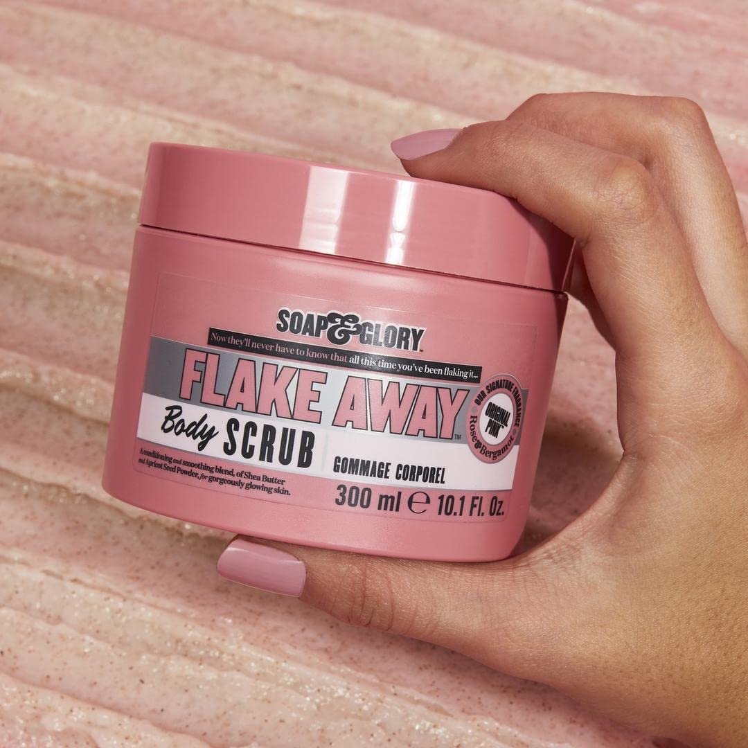 Soap & Glory Flake Away Exfoliating Body Scrub - Original Pink - 10.1oz/300g - Ome's Beauty Mart