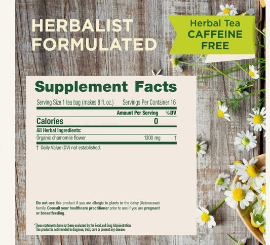 Traditional Medicinals Organic Chamomile Tea | Calms Your Nerves | Supports Relaxation and Healthy Digestion | 16 Tea Bags Exp 2027 - Ome's Beauty Mart