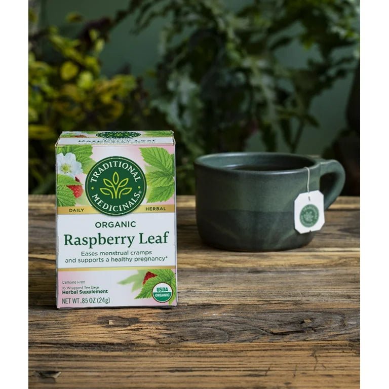 Traditional Medicinals Organic Raspberry Leaf | Eases Menstrual Cramps & Supports a Healthy Pregnancy | 16 Tea Bags Exp 06/2027 - Ome's Beauty Mart