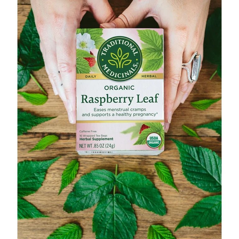 Traditional Medicinals Organic Raspberry Leaf | Eases Menstrual Cramps & Supports a Healthy Pregnancy | 16 Tea Bags Exp 06/2027 - Ome's Beauty Mart