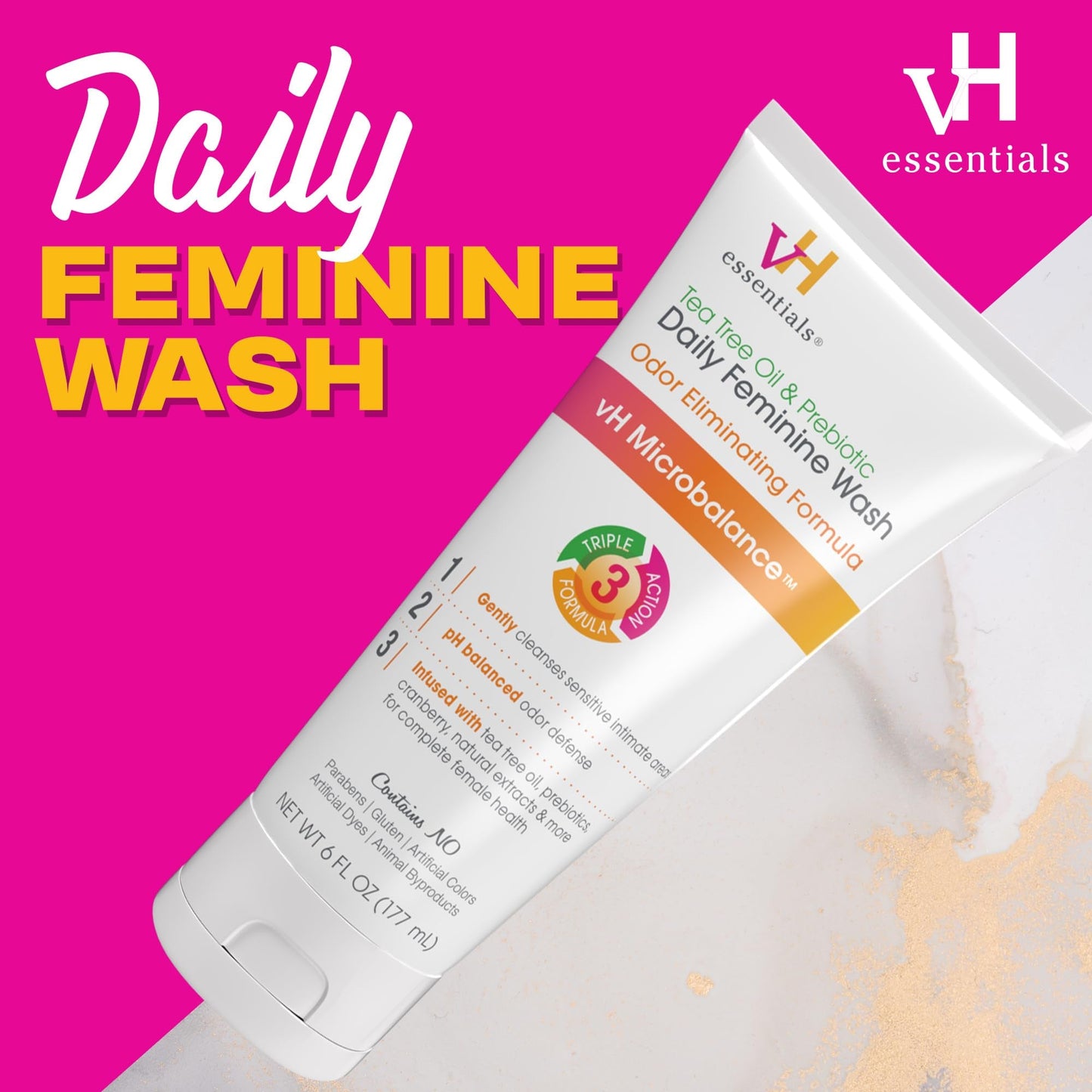 vH essentials Daily Prebiotic Feminine Wash | Odor Eliminating Formular - Ome's Beauty Mart