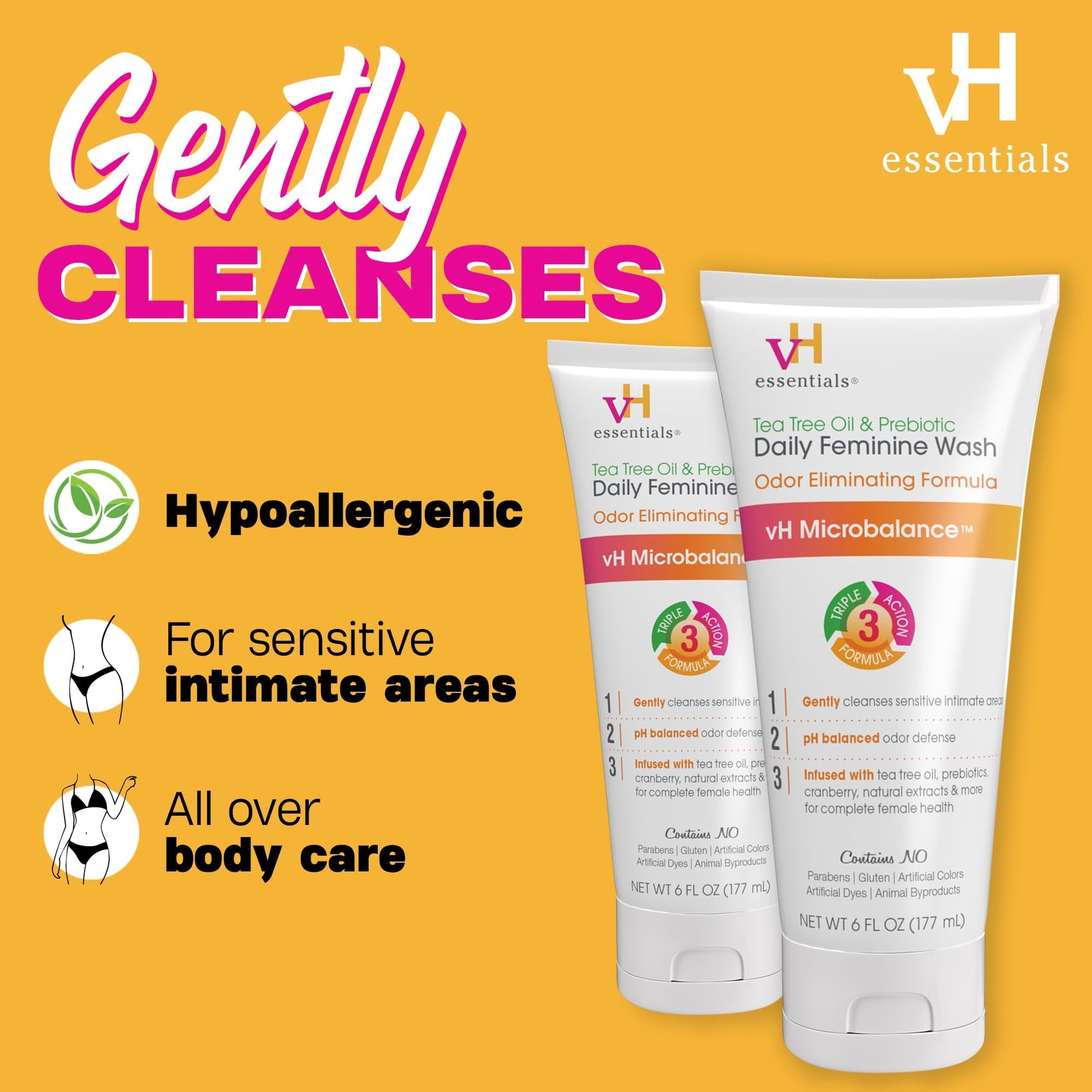 vH essentials Daily Prebiotic Feminine Wash | Odor Eliminating Formular - Ome's Beauty Mart