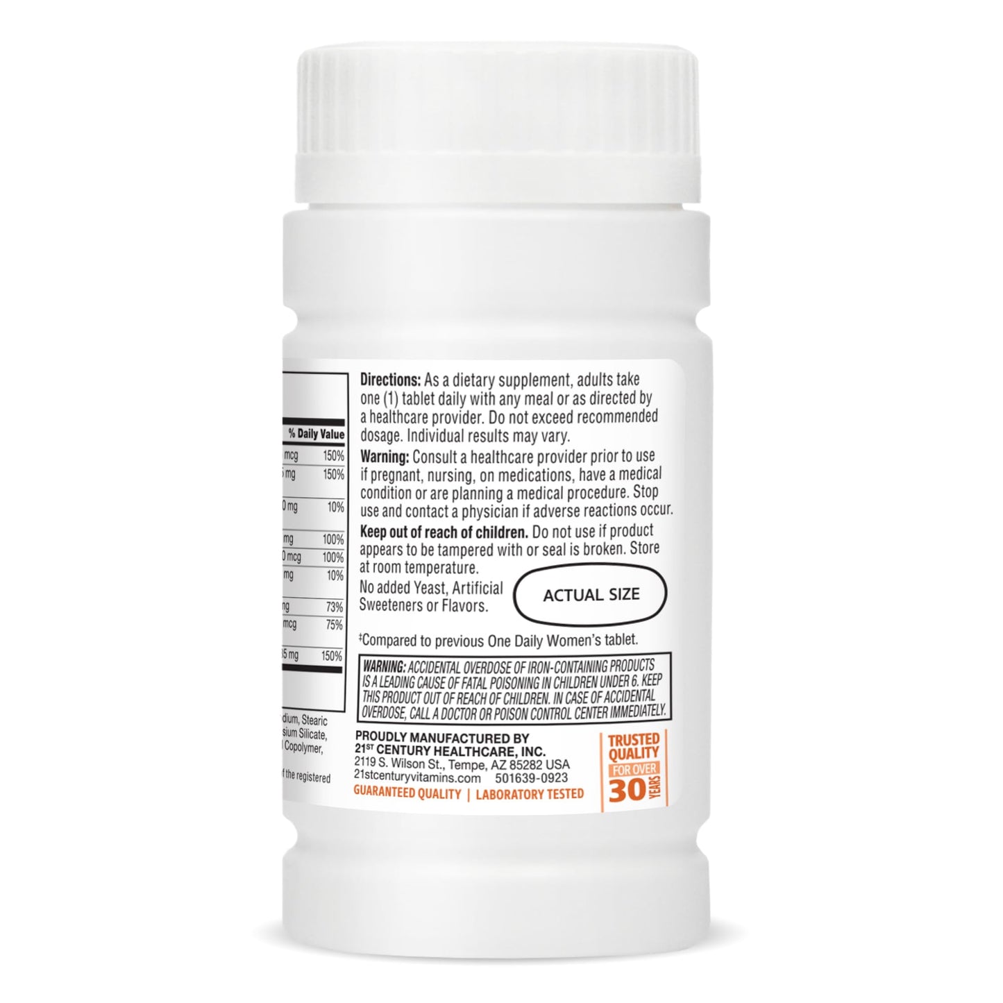 21st Century One Daily Women's Health Multivitamin/Multimineral Supplement | Similar to One A Day Women | 100 Tablets - Ome's Beauty Mart