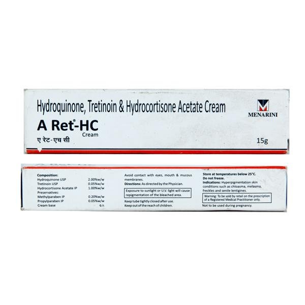 A Ret HC Cream 15g Hydroquinone, Tretinoin & Hydrocortisone Acetate Cream - Ome's Beauty Mart