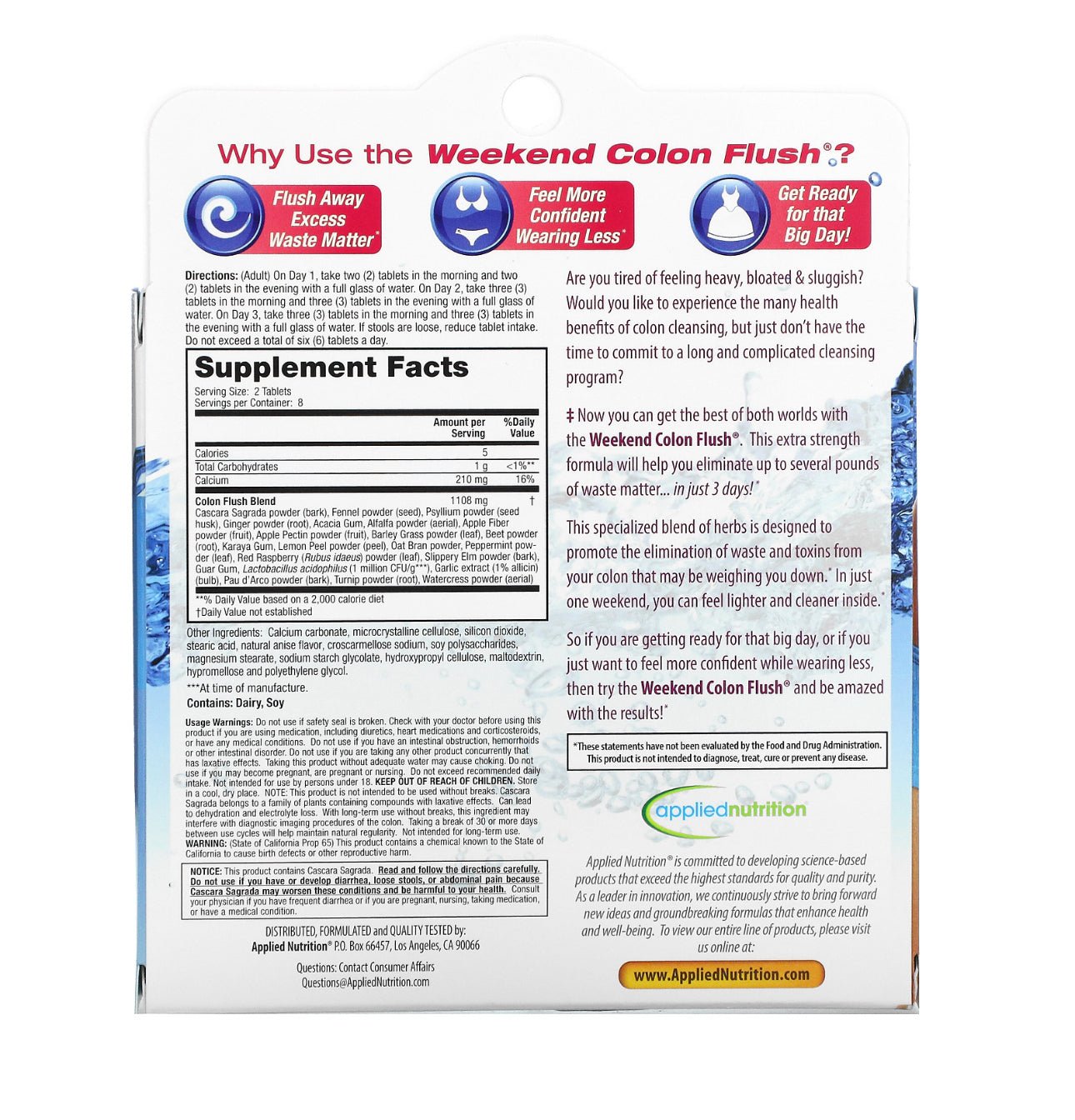Applied Nutrition Weekend Colon Flush 16 Tablets - Ome's Beauty Mart