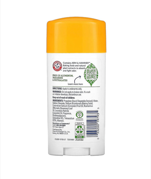 ARM & HAMMER™ Essentials™ Solid Deodorant, Rosemary Lavender - Ome's Beauty Mart