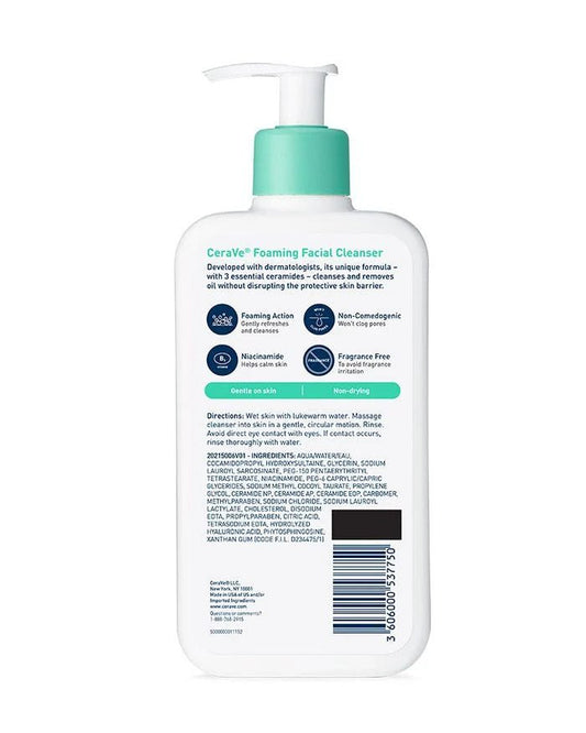 Cerave Foaming Facial Cleanser 12 oz - Ome's Beauty Mart
