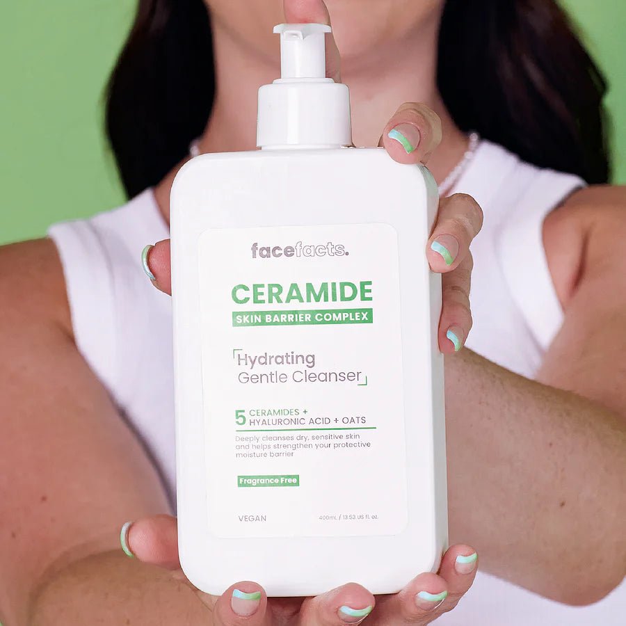 FaceFacts Ceramide Hydrating Gentle Cleanser 400ml - Ome's Beauty Mart